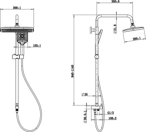 Душевая стойка STWORKI Готланд WH625-C хром в Кисловодске