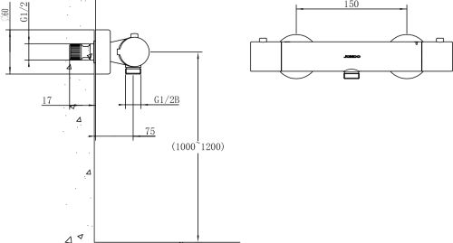 Гигиенический душ STWORKI 25034-316/1BG-lG11 + S190011-2B02-I012 в Кисловодске